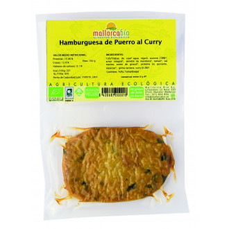 Hamburguesa puerro al curry