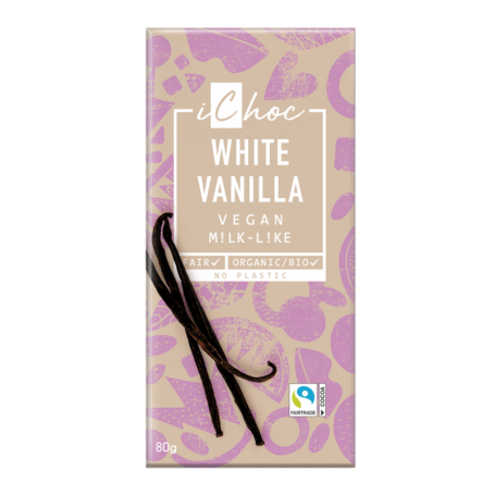 Chocolate Blanco con Vainilla Bourbon Fairtrade iChoc