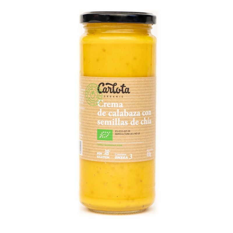 Crema de Calabaza con Semillas de Chía 450g Carlota Organic
