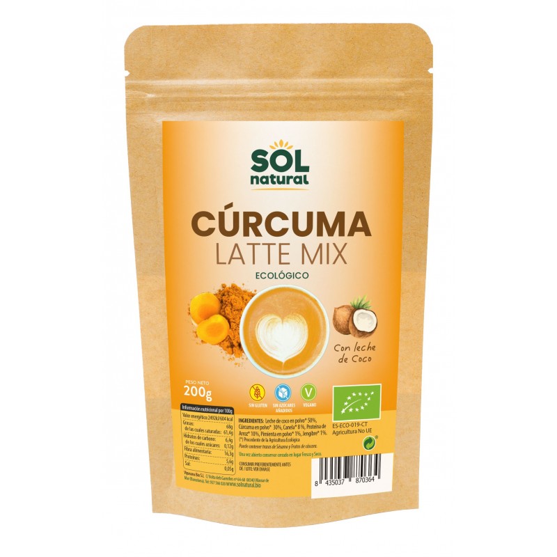 Cúrcuma Latte Mix 200g Bio Sol Natural