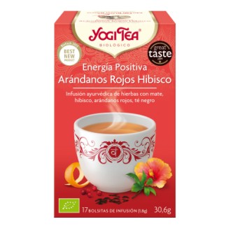 Infusión Energía Positiva Arándanos Rojos y Hibisco 30.6g Yogi Tea